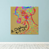 Clown Reindeer Canvas Print (Insitu (Houten vloer))