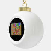 Clown Reindeer Keramische Bal Ornament (Rechts)