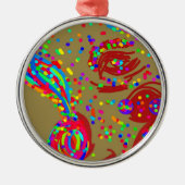 Clown Reindeer  Metalen Ornament (Voorkant)