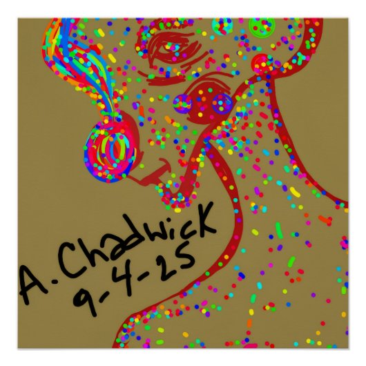 Clown Reindeer Poster (Voorkant)