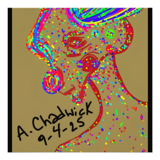 Clown Rendier Foto Print Afdruk (Voorkant)