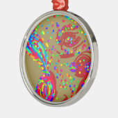 Clown Rendier Metalen Ornament (Links)