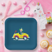 Clown rijden een auto papieren bordje (Feest)