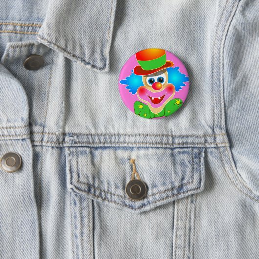 clown ronde button 5,7 cm (In situ)