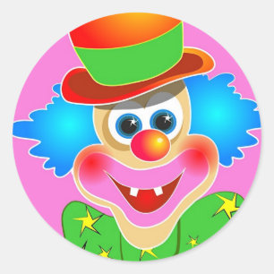 clown ronde sticker