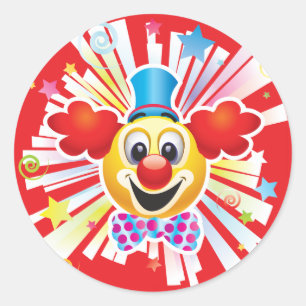 clown ronde sticker