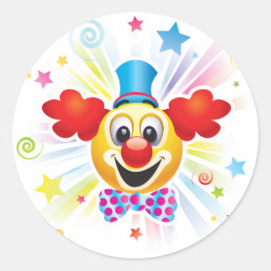 clown ronde sticker