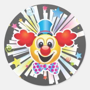 clown ronde sticker