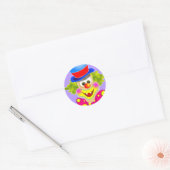 clown ronde sticker (Envelop)