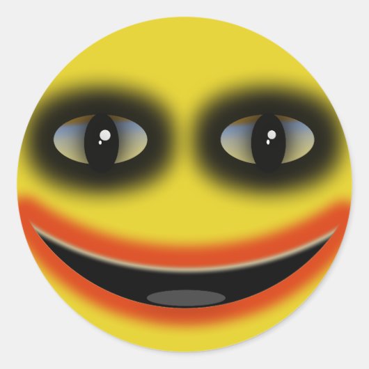 clown ronde sticker (Voorkant)