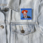 Clown Ryan Combs Vierkante Button 5,1 Cm (In situ)