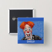 Clown Ryan Combs Vierkante Button 5,1 Cm (Voorkant /achterkant)