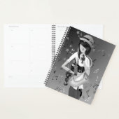 Clown Saxofonist Grijs Monochroom Planner (Display)