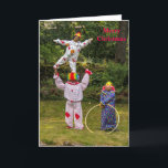 Clown Scarecrows Merry Christmas Greeting Card Feestdagen Kaart<br><div class="desc">A photograph of Clown Scarecrows great humorous greeting card</div>