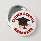 "Clown School Afstuderen" Button (Voorkant /achterkant)