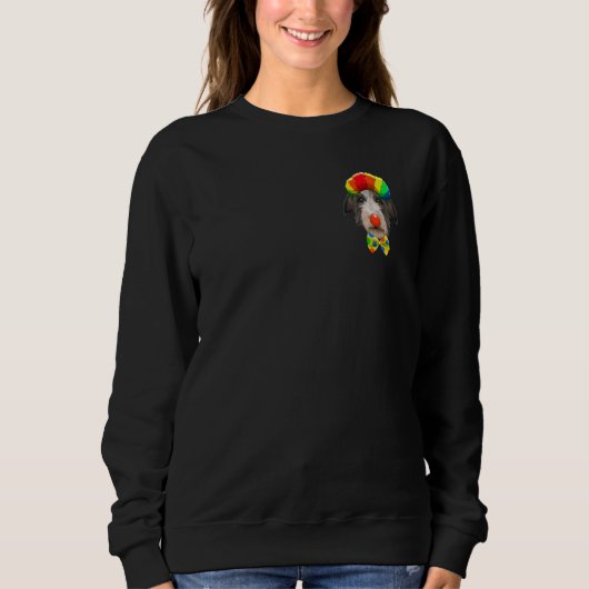 Clown Schotse Deerhound Circus hondenzak Trui (Voorkant)
