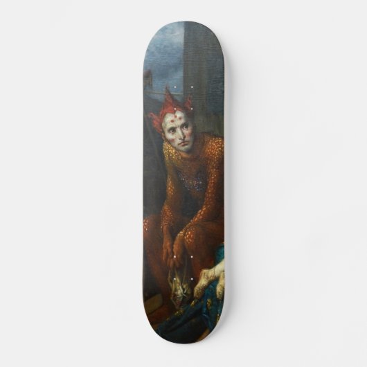 clown schreeuw op skateboarddek persoonlijk skateboard (Voorkant)