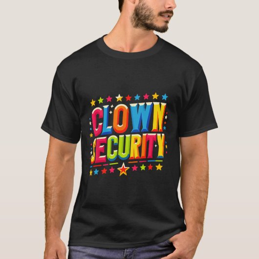 Clown Security Halloween Kostuum T-shirt (Voorkant)