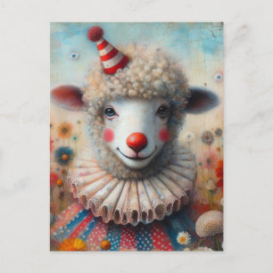 Clown Sheep Briefkaart