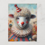 Clown Sheep Briefkaart (Voorkant)