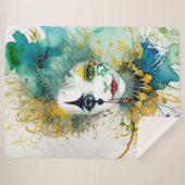 Clown Sherpa Blanket Deken (Voorkant (horizontaal))