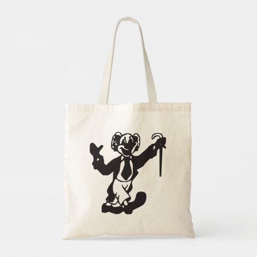 Clown Silhouette Canvas tas (Achterkant)