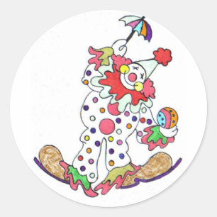 Clown Sitckers Ronde Sticker