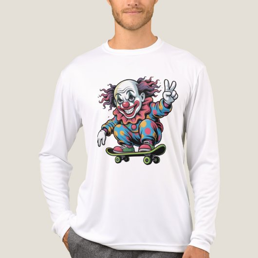 CLOWN SKATEBOARDEN Tri-Blend SHIRT (Voorkant volledig)