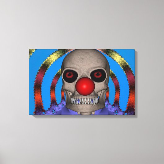Clown Skelet Canvas Afdruk (Voorkant)