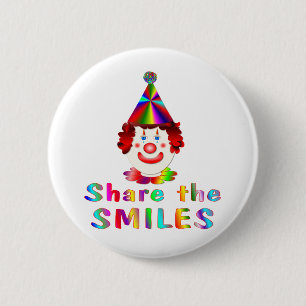 Clown Smile Ronde Button 5,7 Cm