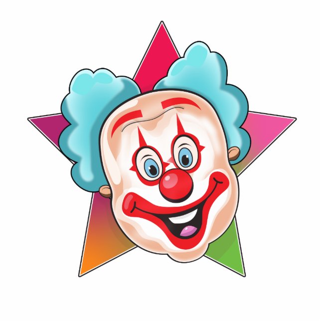 clown staand fotobeeldje  (Voorkant)