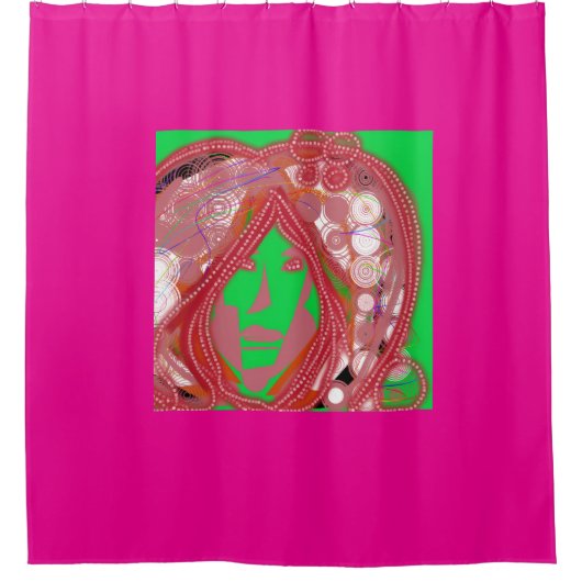 Clown Steampunk  Douchegordijn (Voorkant)