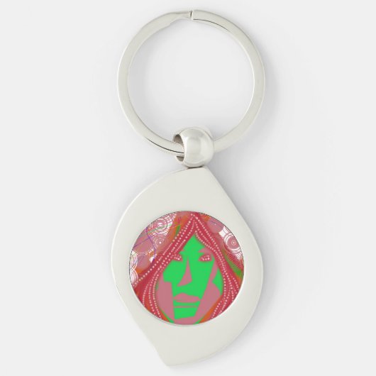 Clown Steampunk Wervelende Sleutelhanger (Voorkant)
