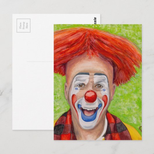 Clown Steven Daniel Copeland Briefkaart (Voorkant / Achterkant)