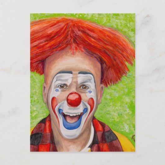 Clown Steven Daniel Copeland Briefkaart (Voorkant)