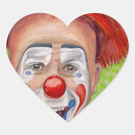 Clown Steven Daniel Copeland Hart Sticker (Voorkant)
