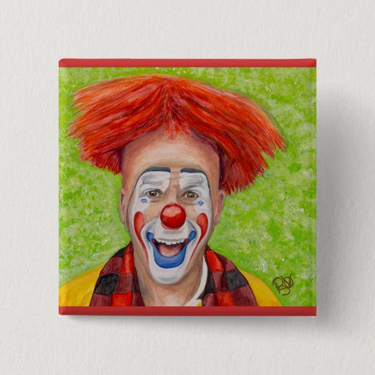 Clown Steven Daniel Copeland Vierkante Button 5,1 Cm (Voorkant)