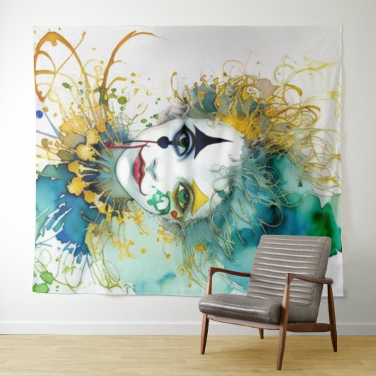 Clown Tapestry Wandkleed (In Situ (horizontaal))