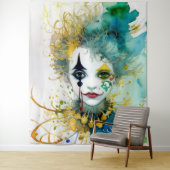 Clown Tapestry Wandkleed (In situ)