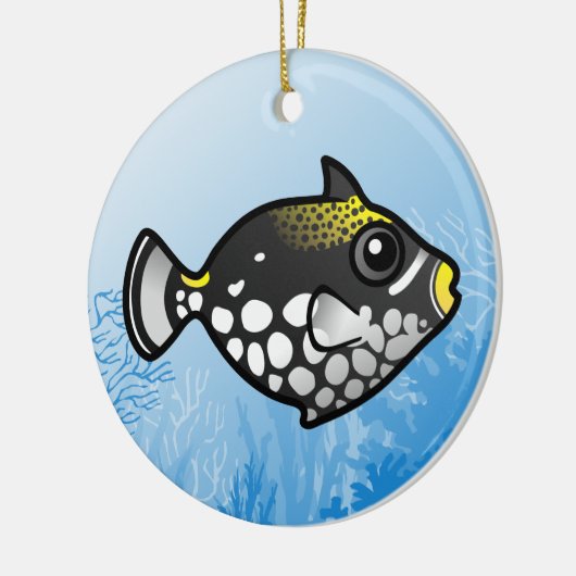 Clown Triggerfish Keramisch Ornament (Links)