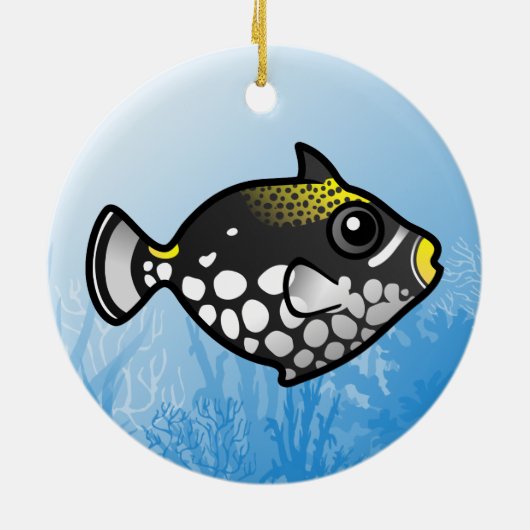 Clown Triggerfish Keramisch Ornament (Achterkant)