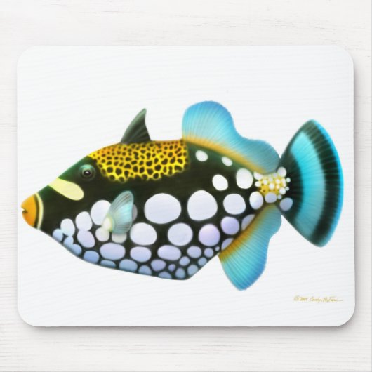 Clown Triggerfish Mousepad Muismat (Voorkant)