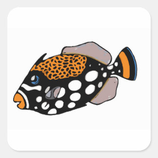 Clown Triggerfish Vierkante Sticker