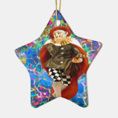 Clown Troubadour Keramisch Ornament (Links)