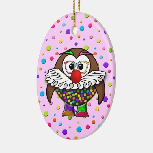 clown uil keramisch ornament (Links)