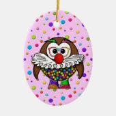 clown uil keramisch ornament (Voorkant)