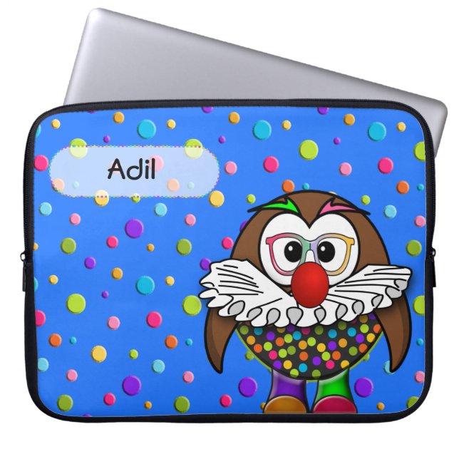 clown uil laptop sleeve (Voorkant)