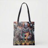 Clown, vampier en zombie Halloween Trick or treat Tote Bag (Voorkant)