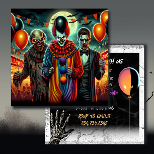 Clown, Vampire en Zombie Halloween Party