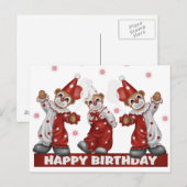 Clown Verjaardag Briefkaart (Voorkant / Achterkant)